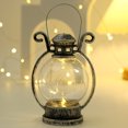 thumbnail image 2 of LCXmlly Battery Operated Lantern LED Lantern Vintage Operated Portable Handle Home Decor Flameless Electronic Lamp Night Light Christmas Party, 2 of 8