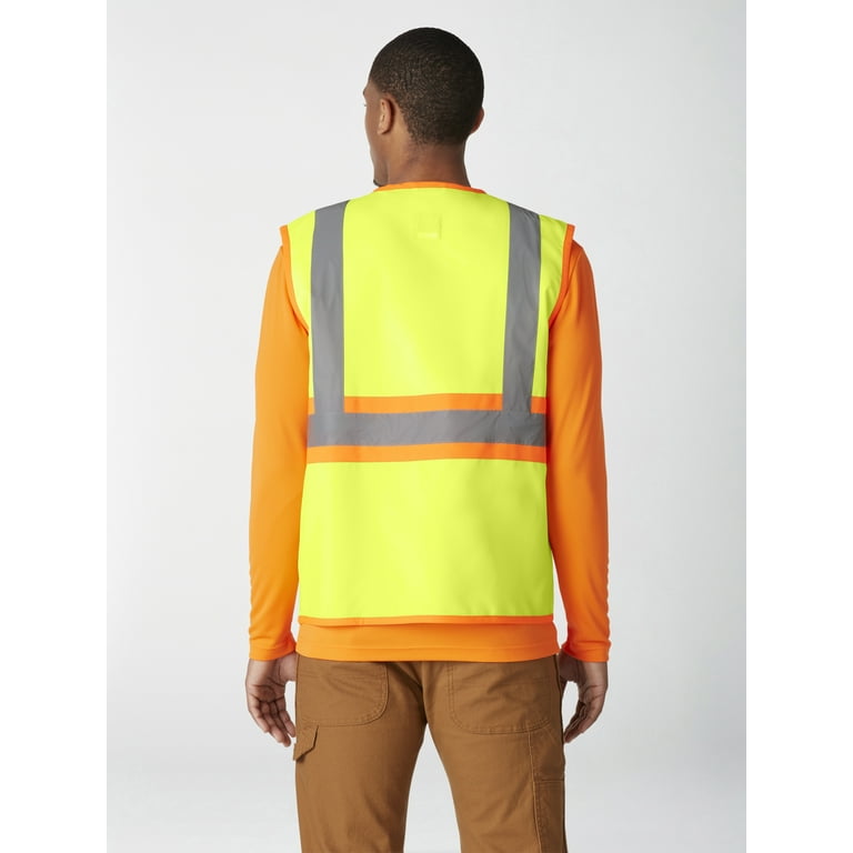 Genuine Dickies Hi-Vis Synthetic Vest, 3M™ Scotchlite™ Reflective Taping,  ANSI Class 2 