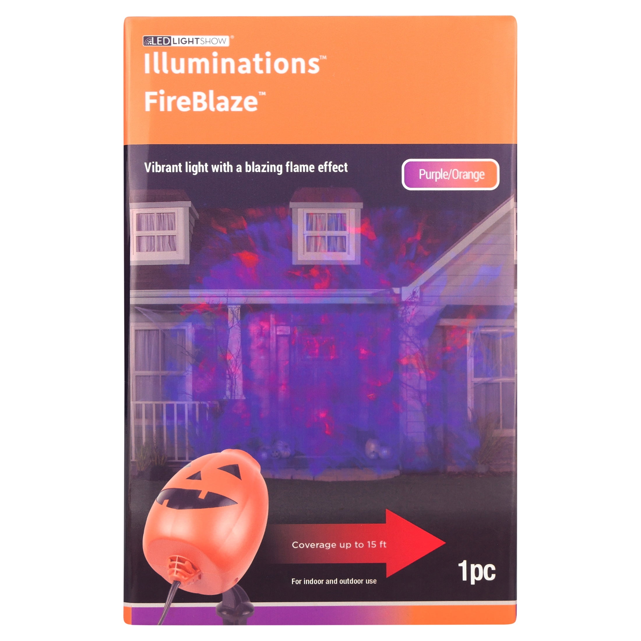 Halloween Fire Blaze Purple and Red Projector Light Holiday Lighting Indoor Outdoor by Lightshow