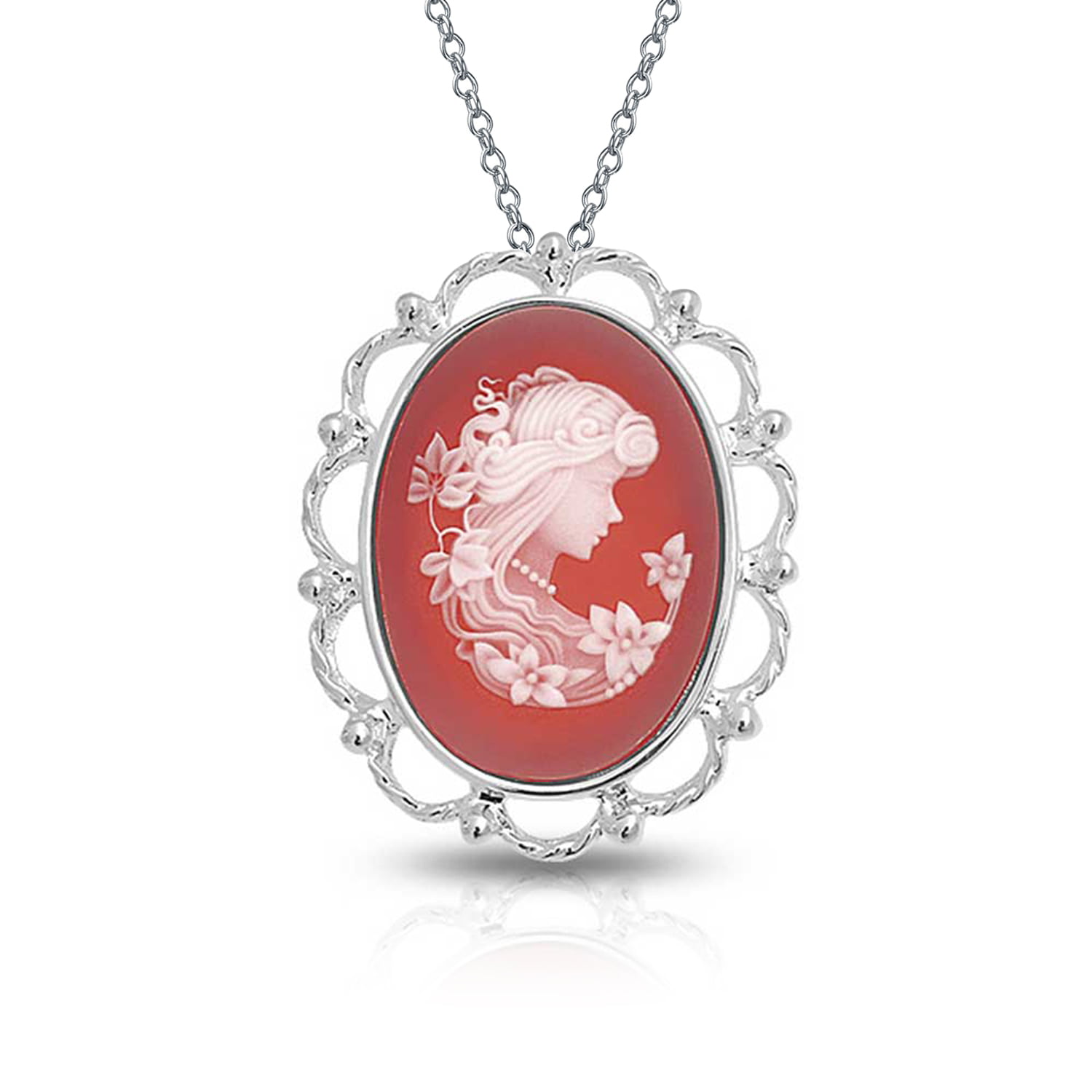 Wedgwood Jewelry Cameo in Antique Silver Plate Pendant