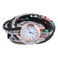 thumbnail image 4 of FRCOLOR Women's Wrapped Lady Bracelet Watch Candy Color Silver Quartz Watch Bracelet (Black), 4 of 8