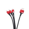 thumbnail image 2 of Cristal 3 en 1 cargador de carga rápido del cable USB para el tipo micro cable de carga del iPhone USB de C, 2 of 9