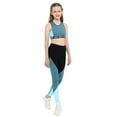 thumbnail image 3 of YEAHDOR Kids Girls Activewear Athletic Crop Top with Leggings Gym Sports Suit Outfit Set, 3 of 7