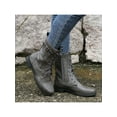 thumbnail image 4 of Audeban Women's Retro 90s Lace-Up Lug Sole Chunky Platform Block Low Heel Combat Boot, 4 of 7
