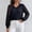 Black, variant on Women's V-Neck Long Sleeve Sheer Pointelle Knit Sweater – Lightweight Hollow-Out Pullover with Textured Pattern for Fall, Winter, and Casual Daily Wear