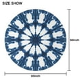 thumbnail image 6 of Blue Tie Dye Star Pattern Round Tablecloth 60"x60",Wrinkle Wipeable Table Cloth for Kitchen Dining Room Picnic Patio Party, 6 of 6