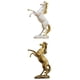 thumbnail image 1 of 2x Caballo Galopante Estatua Arte Resina Estatuilla Hogar Tienda Adorno Soporte de TV, 1 of 9