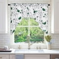 thumbnail image 2 of Alishomtll Kitchen Curtains Valances Swags for Windows Green Floral Printed Window Drapes, 61" W x 36", 2 of 6