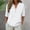 *White, variant on ClodeEU Women's 3/4 Sleeve V Neck T Shirts ,Casual Lightweight Button Tops , Loose Fit Tunic Blouse White,Womens Plus XL