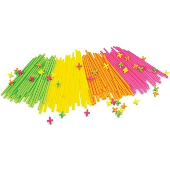 Straws & Connectors 300 Pieces Neon