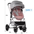 thumbnail image 2 of MoveEase 2 in 1 Baby Stroller,Convertible Infant Strollers Reversible with Cup Holder & Storage Bag,Pink, 2 of 7