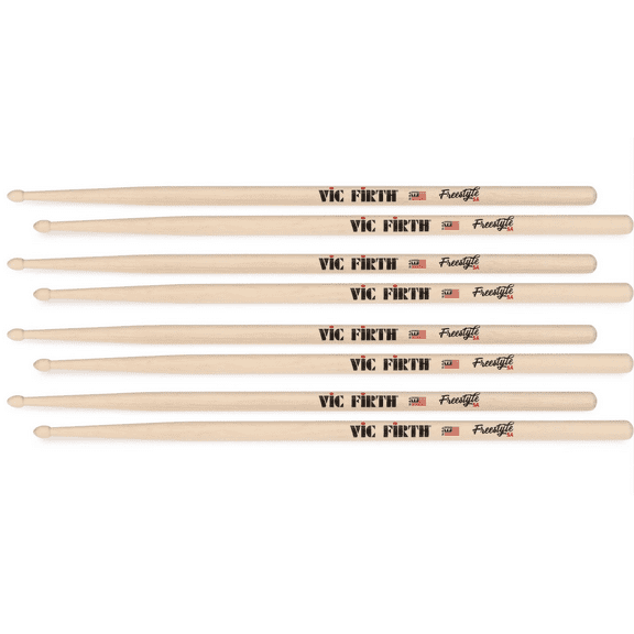 Vic Firth Freestyle 5A Bundle w/ Essential Red Dot Stick Bag