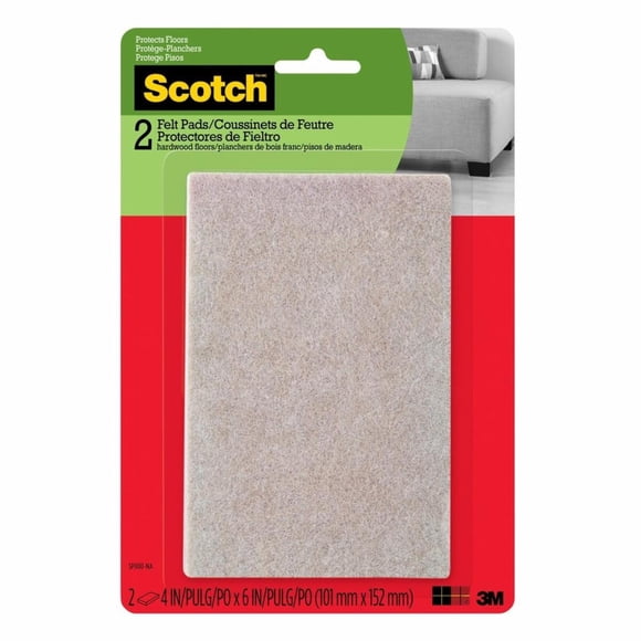 Protectores Para Muebles Scotch Fieltro 10X15 Cm 2 Und