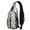 White Halloween Witch, variant on Sling Backpack,Beige Halloween Pumpkin Skull Bat Pattern Crossbody Bag with Water Bottle Holder,Waterproof Sling Bag for Men/Women with Chest Phone Holder for Hiking,Travel
