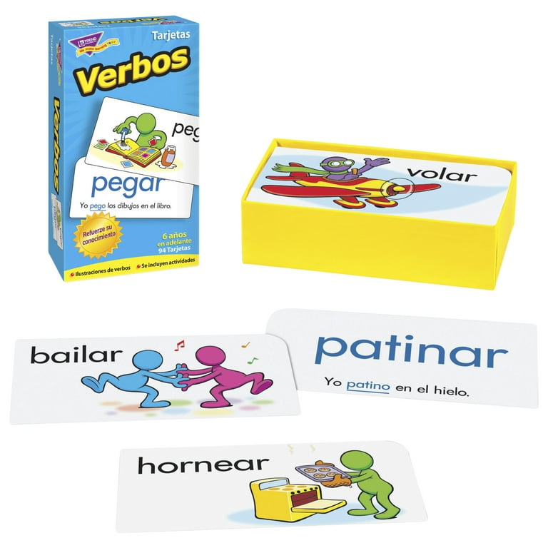 Trend Enterprises Verbos Skill Drill Flash Cards, Set of 96