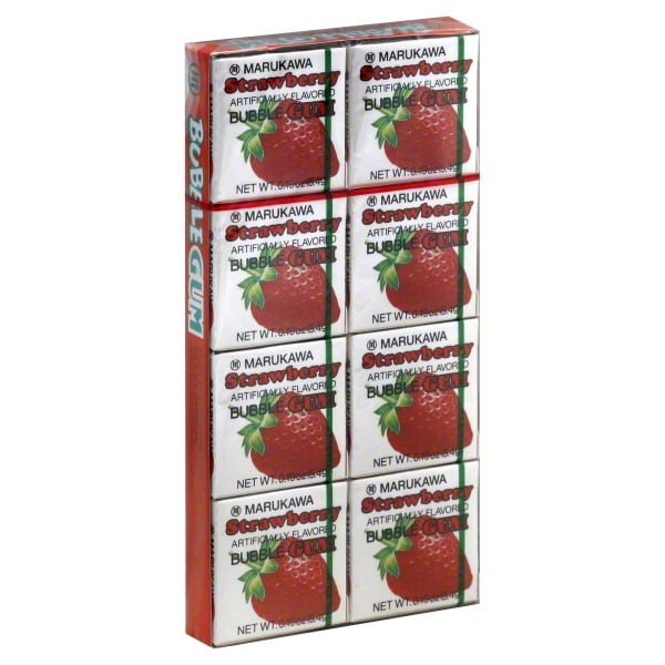 Marukawa Strawberry Bubble Gum 1 58 Oz Walmart Com Walmart Com