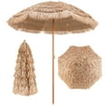thumbnail image 1 of Costway Parasol Tiki de Patio en Chaume de 7,2 Pi avec Inclinaison, 8 Baleines, Hawaïen Hula Plage, 1 of 10