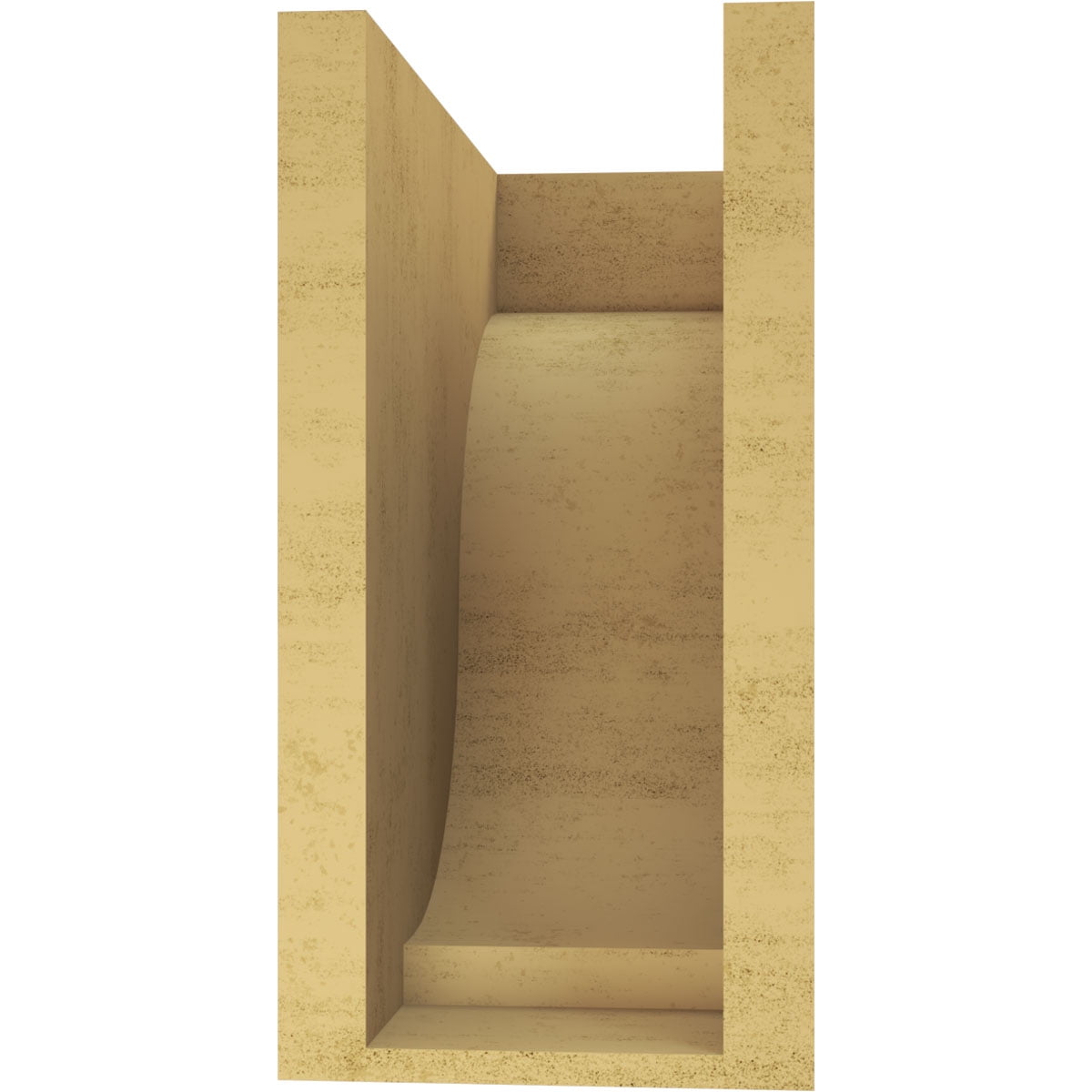 6"W x 12"D x 12"H Classic Van Buren Rough Cedar Woodgrain TimberThane Corbel, Primed Tan