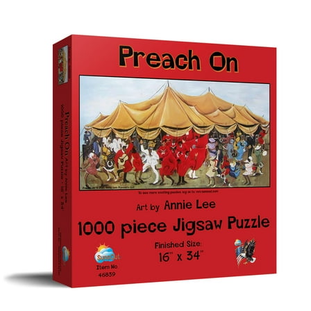 SUNSOUT INC - Preach On - 1000 pc Jigsaw Puzzle by Artist: Annie Lee - Finished Size 16" x 34" - MPN# 46839