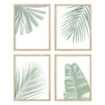 thumbnail image 2 of PixonSign Frameless Wall Art Washed Out Banana Palm Leaf, Set of 4 Pastel Tropical Plant Wall Decor Arts, Nature Botanical Wall Décor, Adhesive Canvas Poster, Modern Home Artwork - 11"x14", 2 of 5
