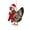 O, variant on Christmas Chicken Ornament, 3.15 in 2D Acrylic Hanging Decoration with Assorted Styles, for Christmas Tree, Mantel, Window, Home Decor