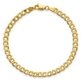 thumbnail image 5 of 14k Yellow Gold Bracelet Chain Styles Curb 4.3 mm 7 in Semi-Solid with Lobster Clasp, 5 of 5