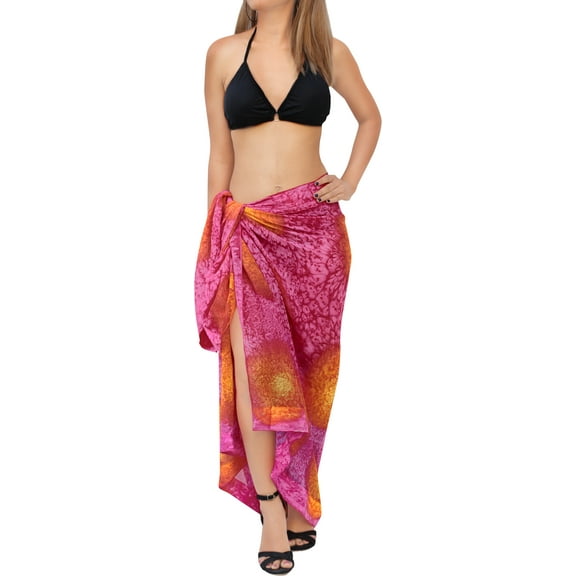 HAPPY BAY Women's Beachwear Summer Bikini Wraps Beach Wrap Sarong Coverups Skirt Swim Cover up Swimwear Coverups for Women One Size Punch, Tie Dye