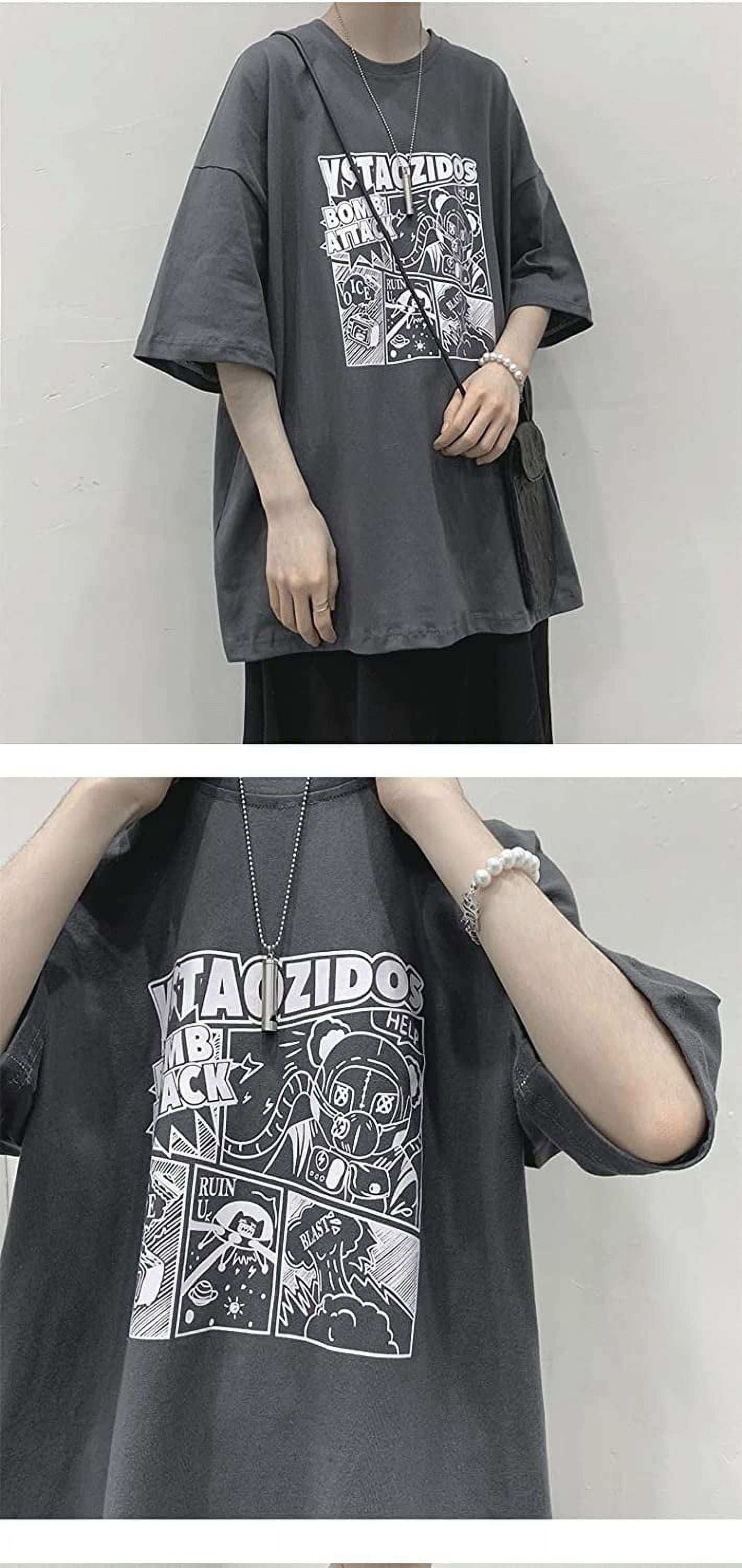 Anime Bad boy - Front-Printed Oversized T-Shirt - Frankly Wearing