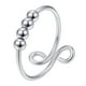 thumbnail image 1 of Anillo antiestrés, bola de meditación antiestrés, juguete sensorial plata, 1 of 8