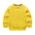 thumbnail image 2 of Ccpelsie Girls' Sweatshirt, Cotton Crewneck Pullover, Kids' Fleece Sweatshirt for Toddler Kids(Yellow,5-6 Years), 2 of 2