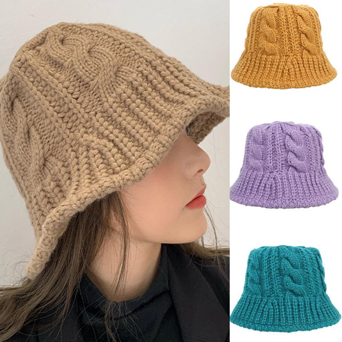 Travelwant Women Winter Bucket Hat Fashion Knit Cloche Hat  display picture 2