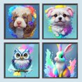 thumbnail image 1 of Pintura de diamante 5D DIY taladro redondo completo color animal kit decoración 4PCS Hugtrwg Para estrenar, 1 of 9