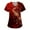 A112_Red, variant on LHVUOA Scrubs Plus Size Tops for Women Short Sleeves Nurse Working V Neck Uniform Casual Shirts with Pockets