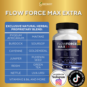 GREENVIFY Flow Force Max Extra Prostate Supplements for Men Capsules, Health Supplements - Maximum Strength, All Natural to Support Normal & Healthy Function (300 Capsules) (5 Pack)