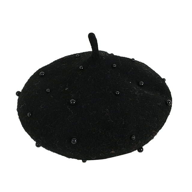 ITFABS Girls' Pearl Beret, Multiple Colors Princess Style Hat for Spring Autumn Winter