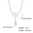 thumbnail image 5 of EUEAVAN Celtics Knot Pendant Necklace Pearl Crystal Rhinestone Chain Choker Necklaces, 5 of 7