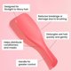 thumbnail image 3 of The Ultimate Smoothing Brush Ideal for wet and dry hair Detangles hair Reduces breakage and eliminates tangles Two-tier teeth and comfortable handle, 3 of 5