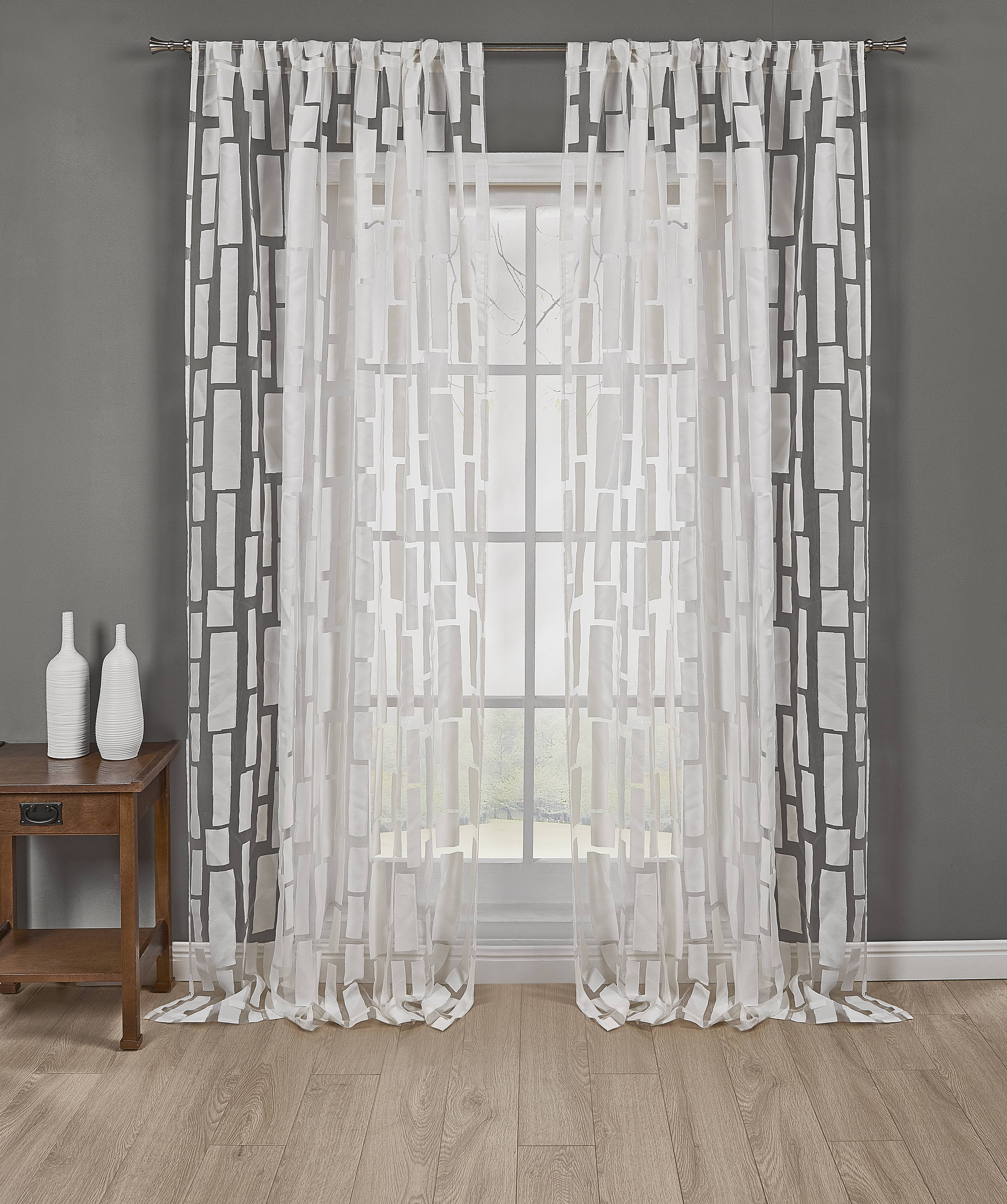 Jesika Geometric Window Curtain