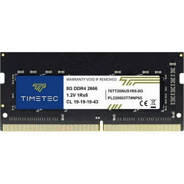 Timetec Hynix IC 8GB DDR4 2666MHz PC4-21300 Unbuffered Non-ECC 1.2V CL19 1Rx8 Single Rank 260 Pin SODIMM Laptop Notebook Computer Memory RAM Module Upgrade (8GB)