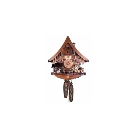 Eight Day Cuckoo Clock Chalet with Beer Drinker