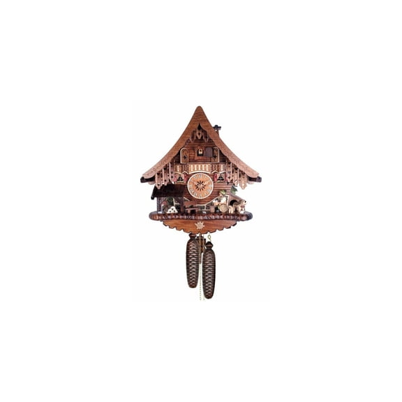 Eight Day Cuckoo Clock Chalet with Beer Drinker