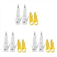 thumbnail image 1 of 6x Punch Down Tool RJ45 RJ11 Cat5E Cat6 Network Phone Cable Socket Impact Terminal Insertion Tools,6 x Punch Down Tool 6 x Blades,White&Yellow, 1 of 7