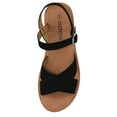 thumbnail image 3 of Soda Shoes Women Flat Sandals Flatform Ankle Buckle Criss Cross Band Straps Chester-S Black 6, 3 of 3