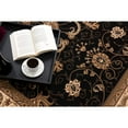 thumbnail image 4 of 5â€™ x 8â€™ Black and Tan Floral Vines Area Rug, 4 of 8