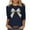 Navy, variant on Fartey Womens 2025 Happy Easter Shirts Plus Size 3/4 Sleeve Crew Neck Tunic Tops Fashion Cute Graphic Tees Dressy Casual Holiday T Shirts Black S-5XL