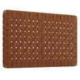 thumbnail image 2 of Sparta Weave Wall-Mount Vegan Leather Twin Headboard in Walnut Brown, 2 of 8