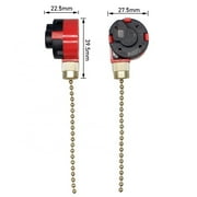 Zing Ear ZE-268S1 3-Speed Rotary Fan 4 Wire Replacement Speed Control Ceiling Fan Switch Pull Chain Switch Silver Finish