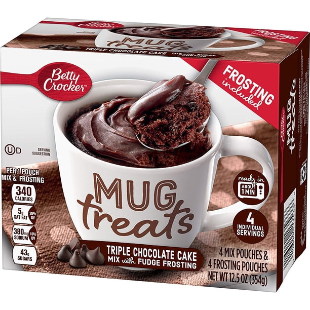 Betty Crocker Baking Mug Treats Triple Chocolate Cake Mix with Fudge