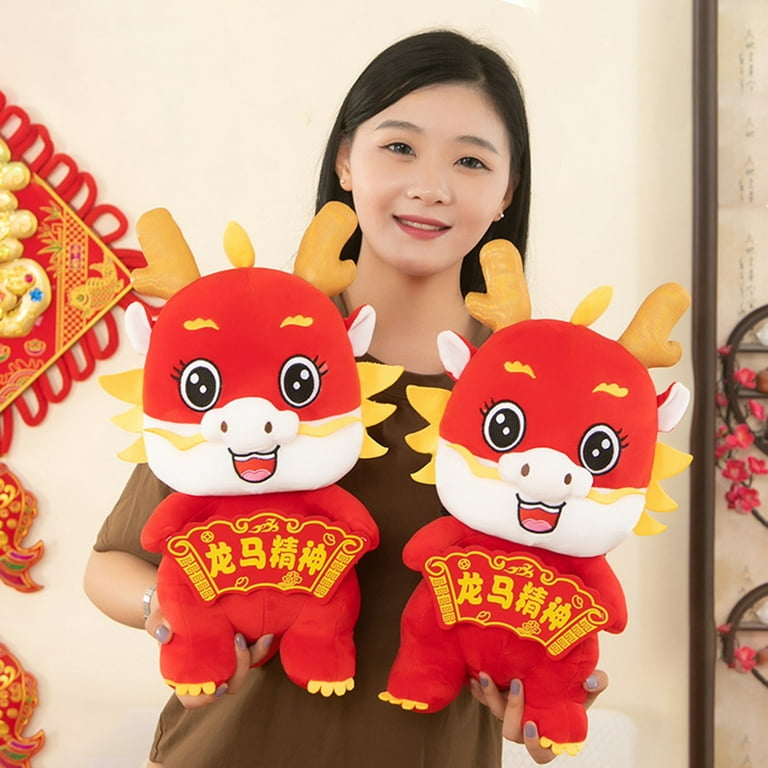 2024 Mascot Plush Toy For Chinese Zodiac Dragon, Good Luck & New
