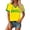 Z10 Yellow, variant on Brazil Soccer Women Relaxed Fit Y2K V Neck Soccer Fan T Shirt Casual Soft Breathable Short Sleeve Daily Wear Top Brazil Soccer Shirts